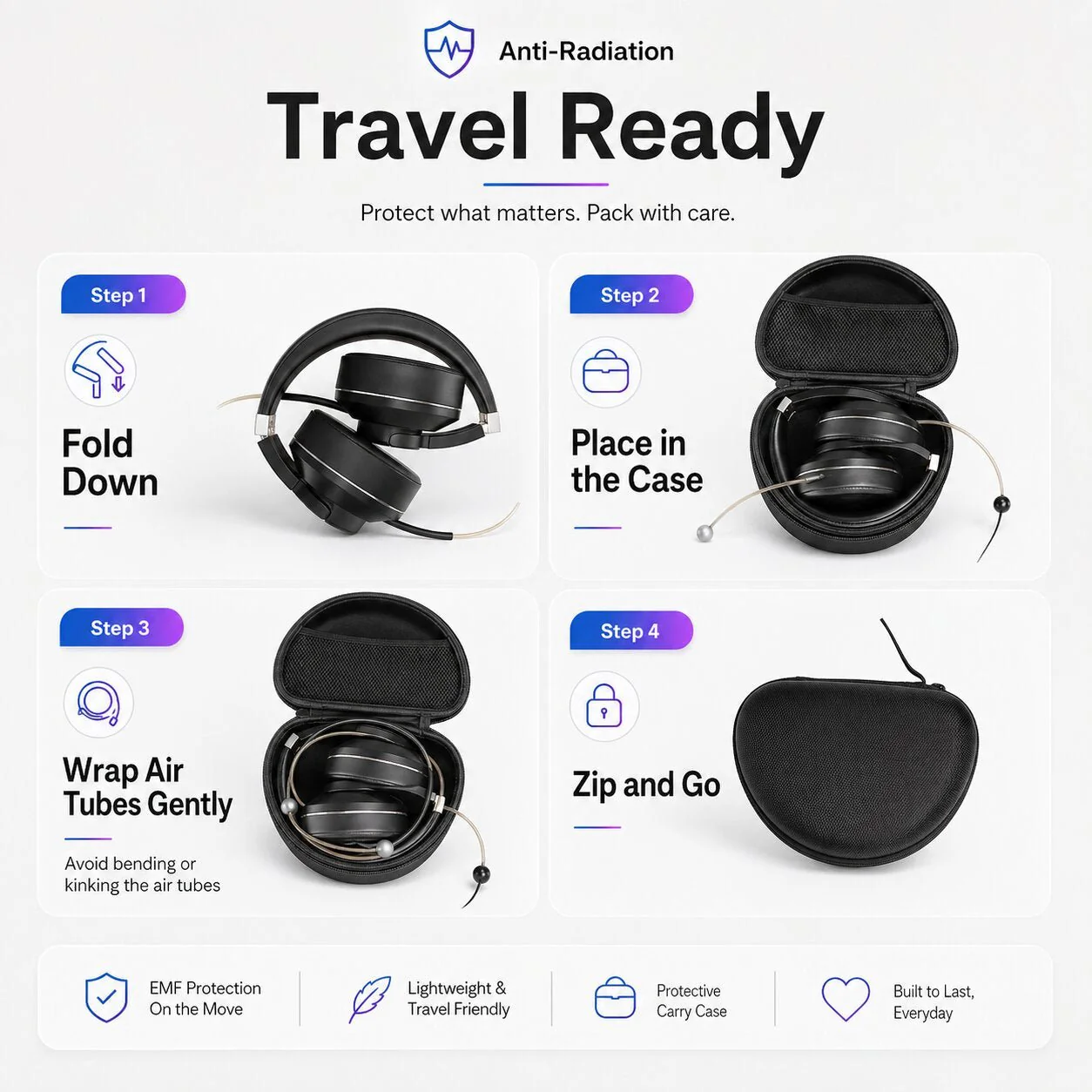 DefenderShield® EMF Protection Air Tube Headphones - Image 8