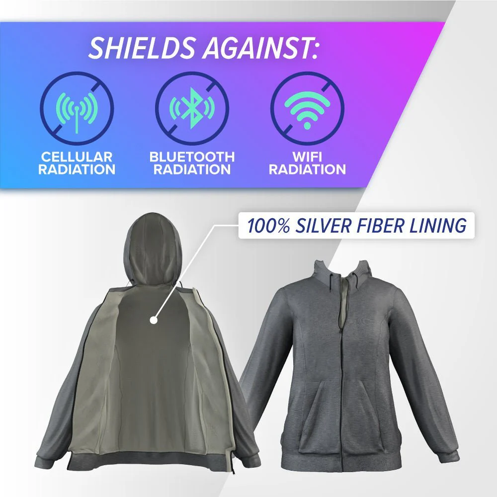 DefenderShield® EMF Protection Hoodie Faraday Jacket - Image 4